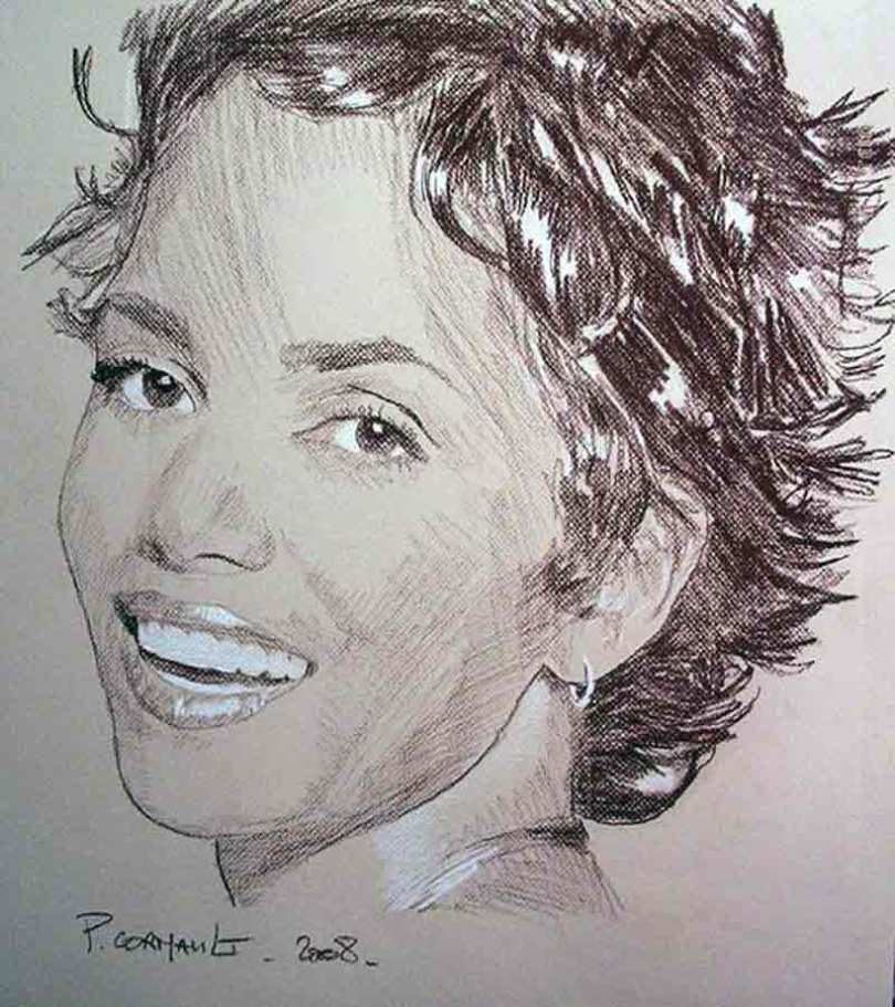 image de portrait au crayon graphite