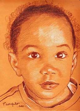 image de portrait à la sanguine