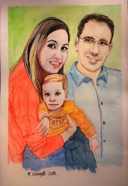 image de portrait à l'aquarelle