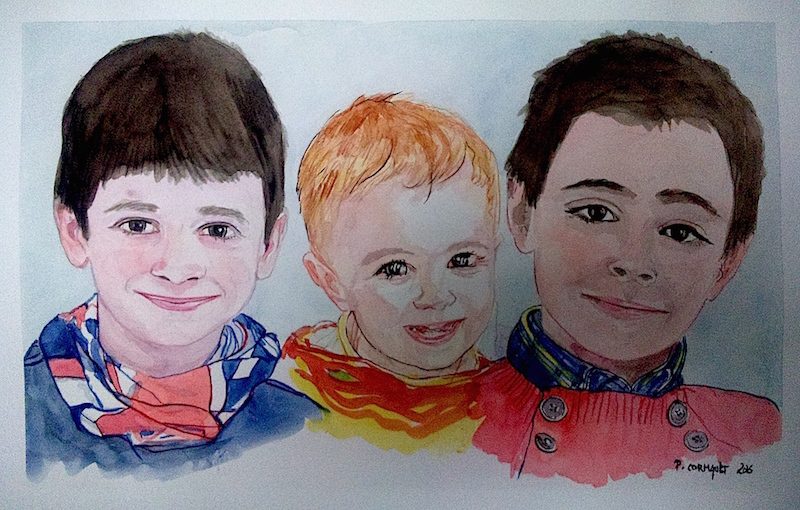 image de portrait à l'aquarelle