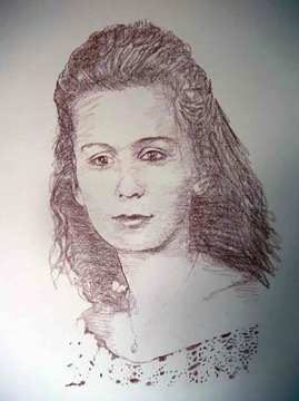 image de portrait à la sanguine