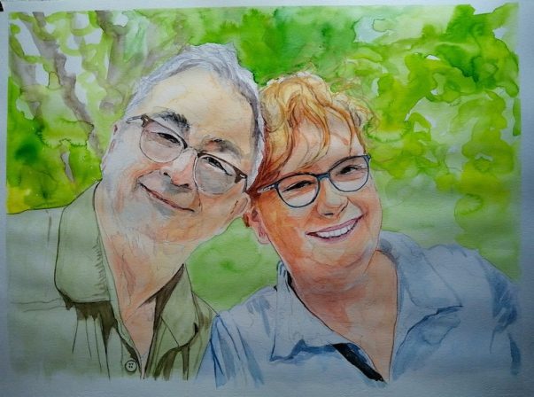 image de portrait à l'aquarelle