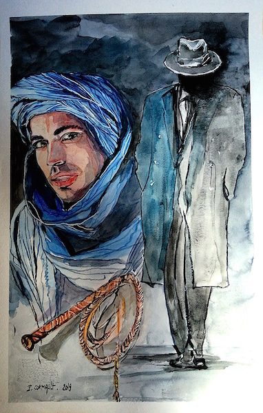 image de portrait à l'aquarelle