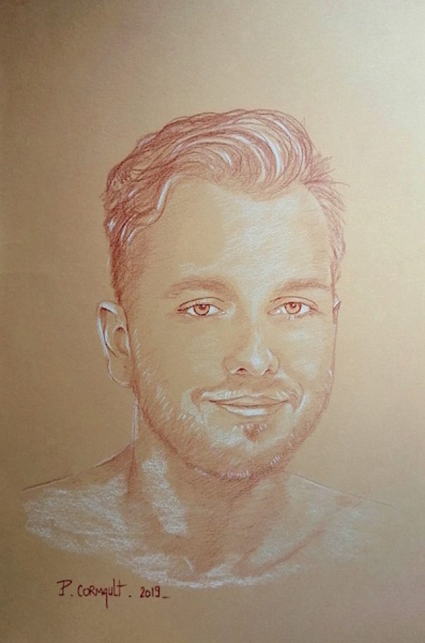 image de portrait à la sanguine