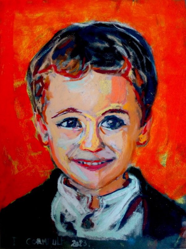 image de portrait aux pastels secs